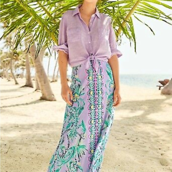Lilly Pulitzer Dresses & Skirts - Lilly Pulitzer Suri Maxi Skirt Large It’s Impawsible Kola Bear